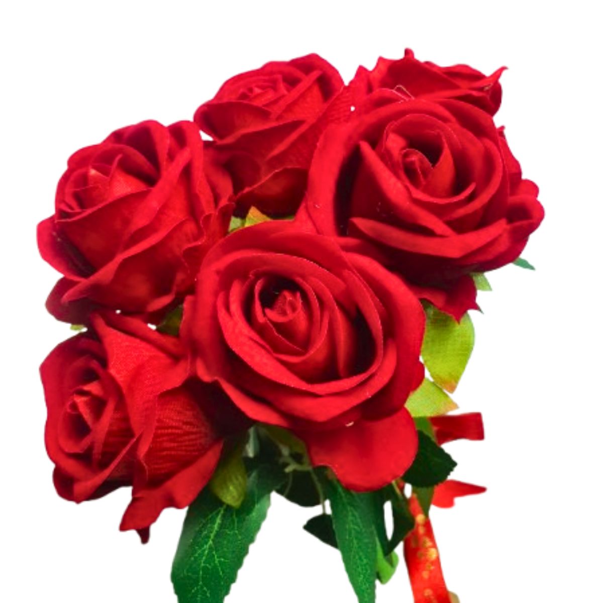 Buquê De Rosas 6 Botões Artificiais Realista Veludo Dia Das Mães / Namorados Buquê De Rosas 6 Botões Artificiais Realista Veludo Dia Das Mães / Namorados